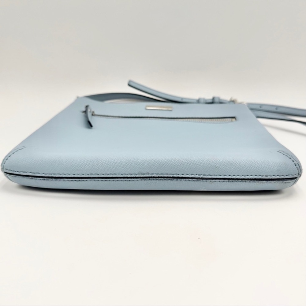 Kate Spade Sadie North South Crossbody Bag in Light Blue Silver Hardware EUC - Picture 6 of 9